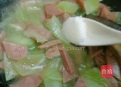 莴苣炒火腿的做法图解7