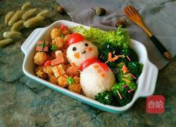 圣诞雪人饭团的做法图解18