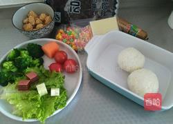 圣诞雪人饭团的做法图解1