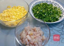 韭菜鸡蛋虾仁饺子馅的做法图解5