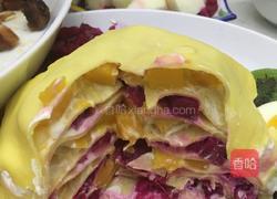 芒果火龙果双拼千层的做法图解5