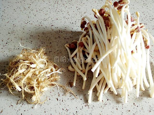 将花生芽的须择断不要。