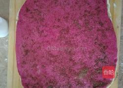 双色亚麻籽粉花卷的做法图解8