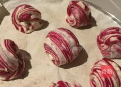 双色亚麻籽粉花卷的做法图解12