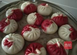 菠萝馅双色蒸包的做法图解8