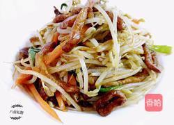 八叔 豆芽炒肉的做法图解7