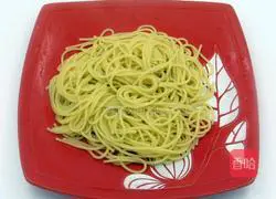 Illustration of Italian black sesame sauce noodles 3