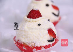 圣诞雪人蛋糕的做法图解2
