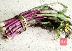 炝炒紫菜苔的做法图解1