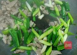 青蒜炒肉的做法图解6
