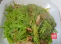 猪油渣炒莴苣丝的做法图解6