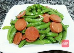 香肠炒豆的做法图解7