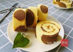 奶牛纹蛋糕卷的做法图解24