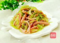 莴苣丝炒火腿丝的做法图解9