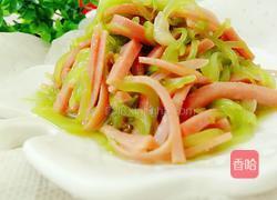 莴苣丝炒火腿丝的做法图解8