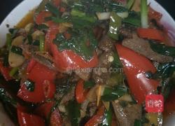 大红椒炒猪肝的做法图解4