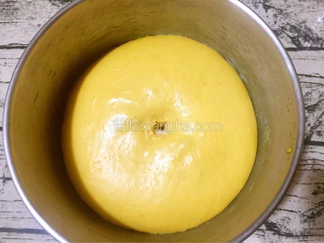 手指沾面粉戳一小洞，不反弹不回缩即发酵成功
