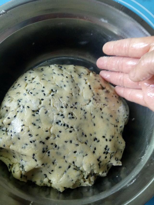 这是和好的面（做到手光，盆光，面光即可）