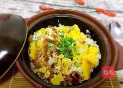 红薯腊肠煲仔饭的做法图解7