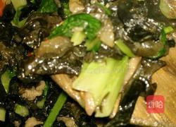 青菜木耳炒肉的做法图解11