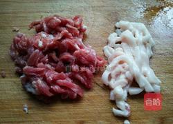 茭白炒肉丝的做法图解2