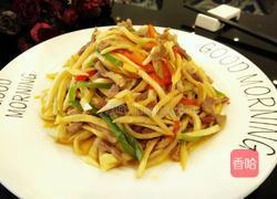 茭白炒肉丝的做法图解10