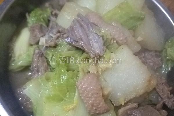 冬瓜白菜炖鸭肉