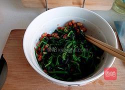 菠菜拌花生米的做法图解4