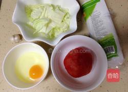 番茄鸡蛋包心菜炒面的做法图解1