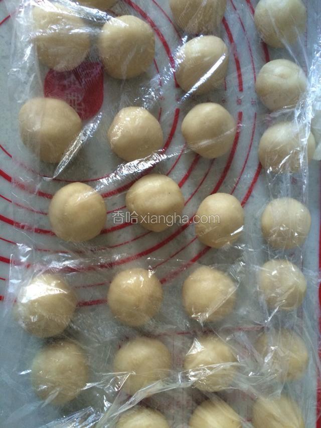 如图20个全部包好，盖上保鲜膜备用，