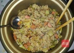 火腿时蔬杂粮焖饭的做法图解3