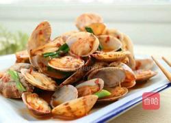 红糟炒花蛤的做法图解5