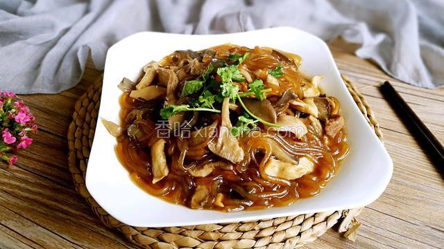 蘑菇炒粉条