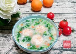 菠菜虾仁粥的做法图解6