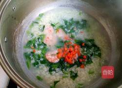 菠菜虾仁粥的做法图解5
