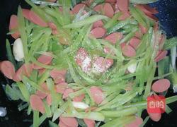 莴笋火腿的做法图解4