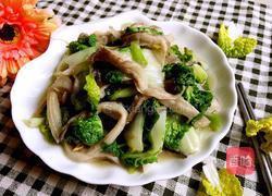 黄心菜炒蘑菇的做法图解8