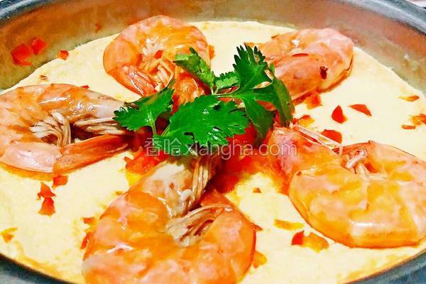 大虾豆腐鸡蛋羹