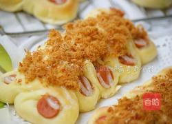 火腿肠肉松面包的做法图解24