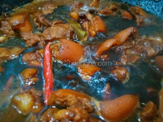 倒入正好盖过食材的冷水烧开，撇去浮沫转小火慢炖20-30分钟；