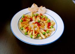 五彩鸡肉煎泥肠