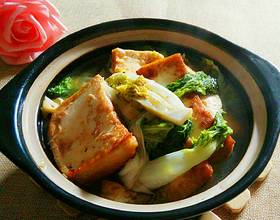 家常青菜豆腐[图]