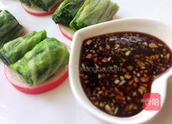 蒸鱼豉油菠菜卷的做法图解12