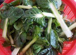 肉炒花叶菜的做法图解2