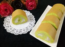 菠菜山药泥蛋糕卷