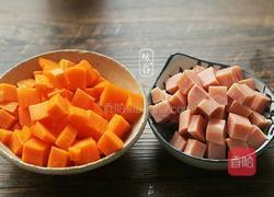 火腿炒三丁的做法图解3