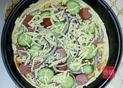 火腿披萨(包括饼皮哦)的做法图解11