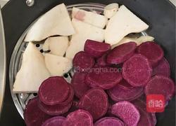 奶酪酸奶紫薯球的做法图解2