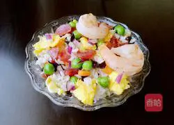 Colorful Shrimp Mixed Fried Rice Recipe Illustration 21