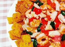 海鲜锅巴的做法图解2